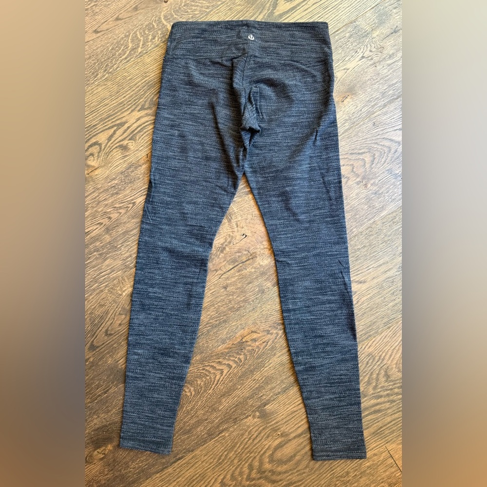 Lululemon Wunder Under Low Rise Gray Textured Leggings